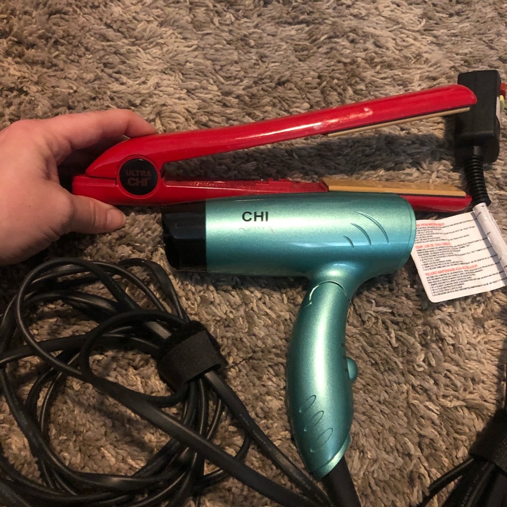 Chi hair dryer and CHI flat iron